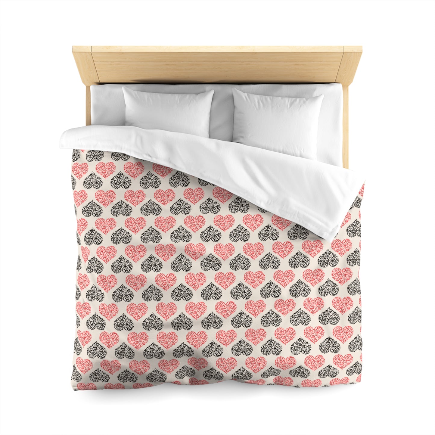 Rustic Hearts Microfiber Duvet Cover