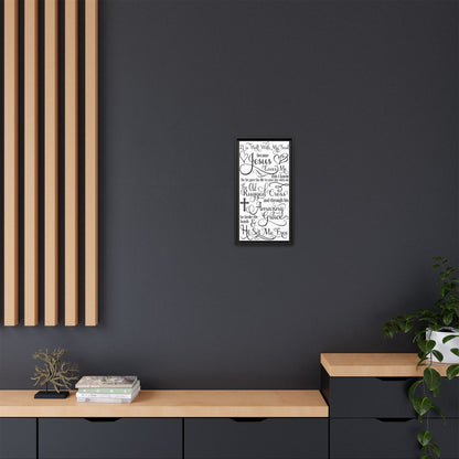 Hymnal Poem Framed Canvas Bathroom Art