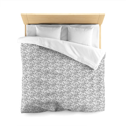 Grunge Scribbles Microfiber Duvet Cover