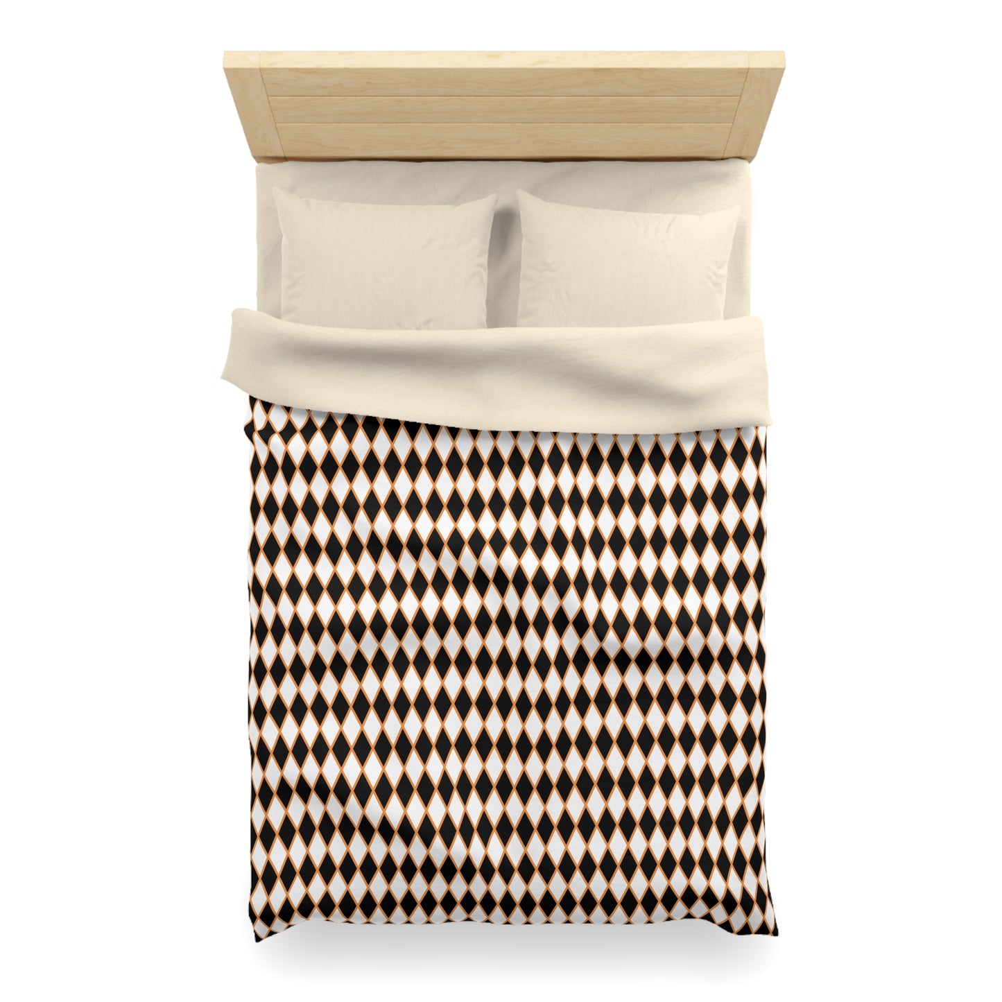 Midnight Ember Harlequin Microfiber Duvet Cover