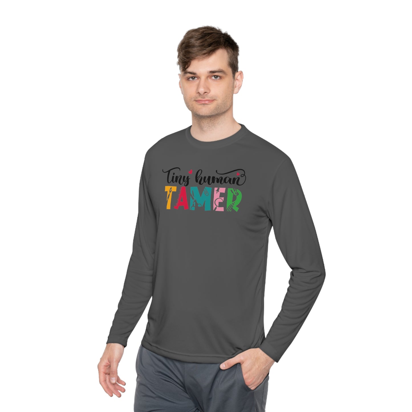 Tiny Human Tamer (Teacher) Adult Long Sleeve Tee