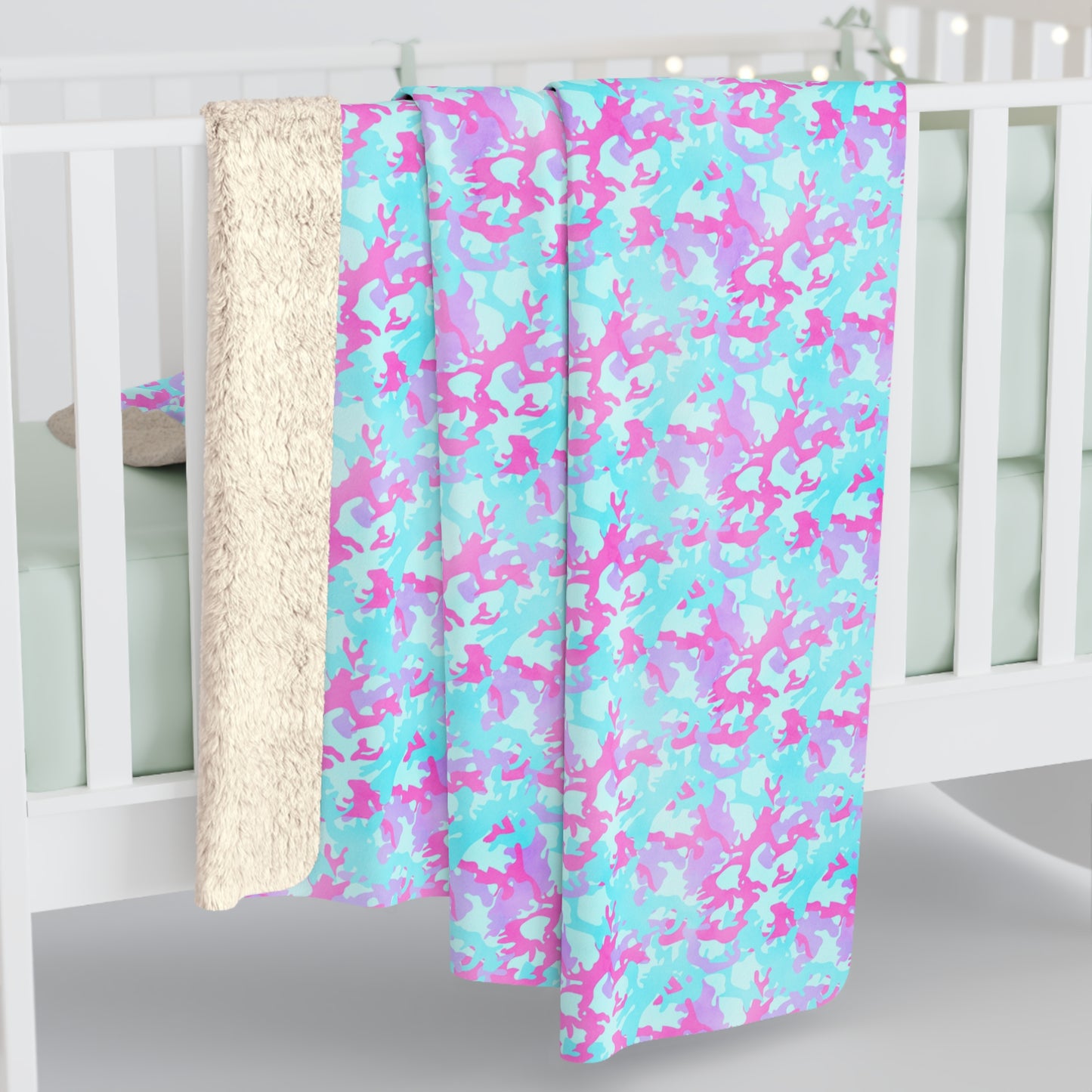 Cotton Candy Camo Fleece Blanket