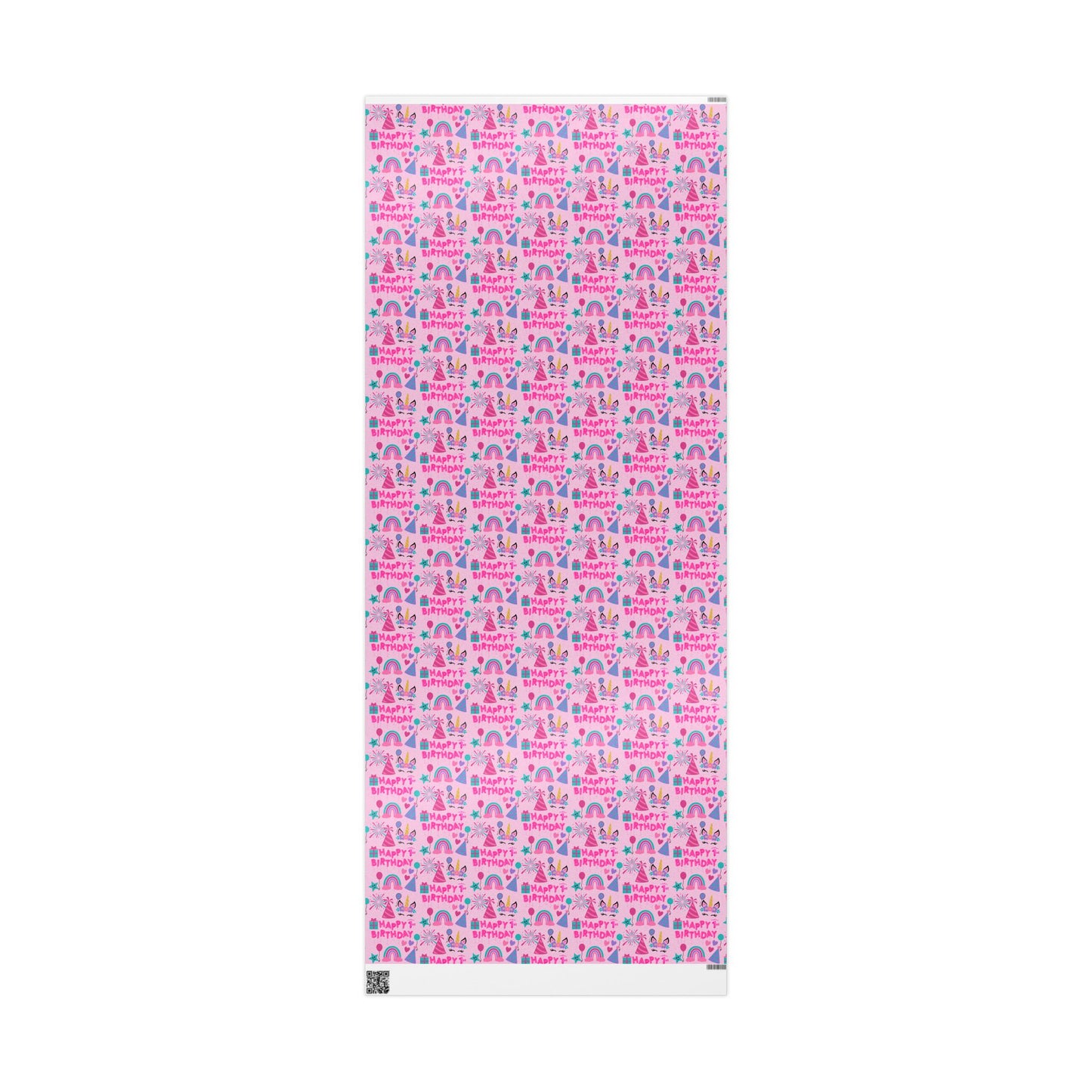 Girls 1st Birthday Wrapping Paper