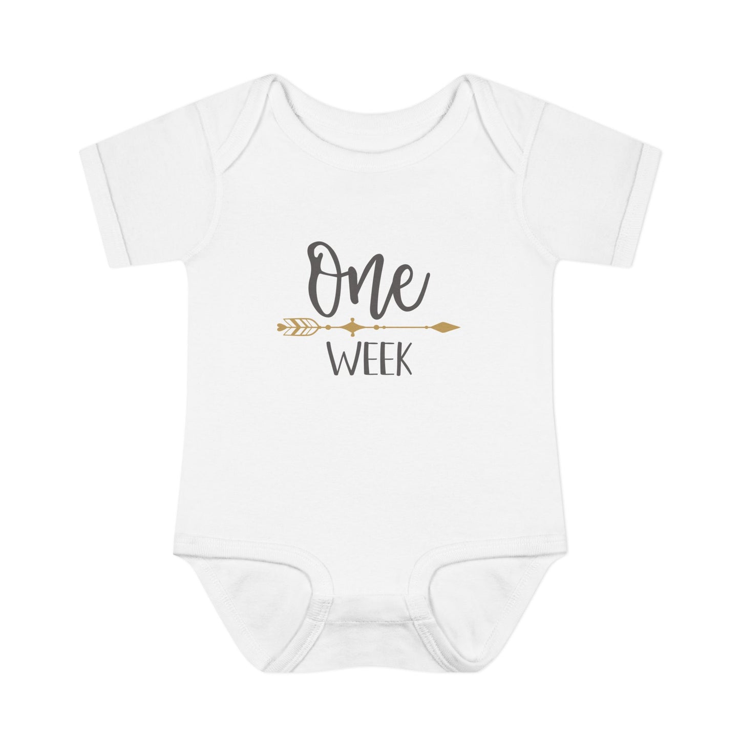 Golden Arrow Milestone Baby Bodysuit-One Week