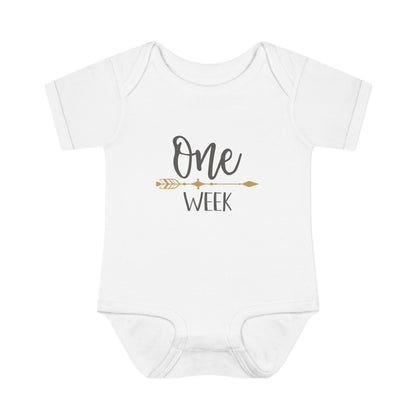 Golden Arrow Milestone Baby Bodysuit-One Week