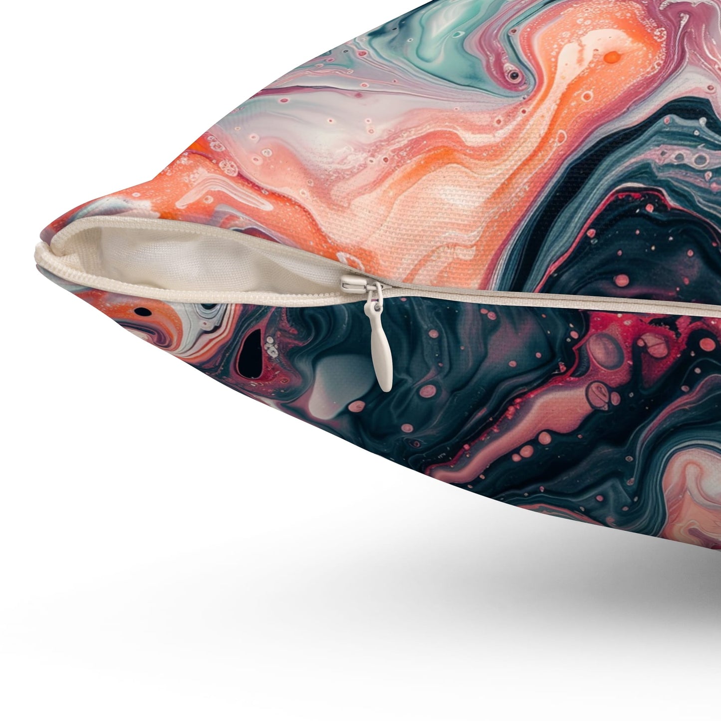 Pink Venom Marble Throw Pillow