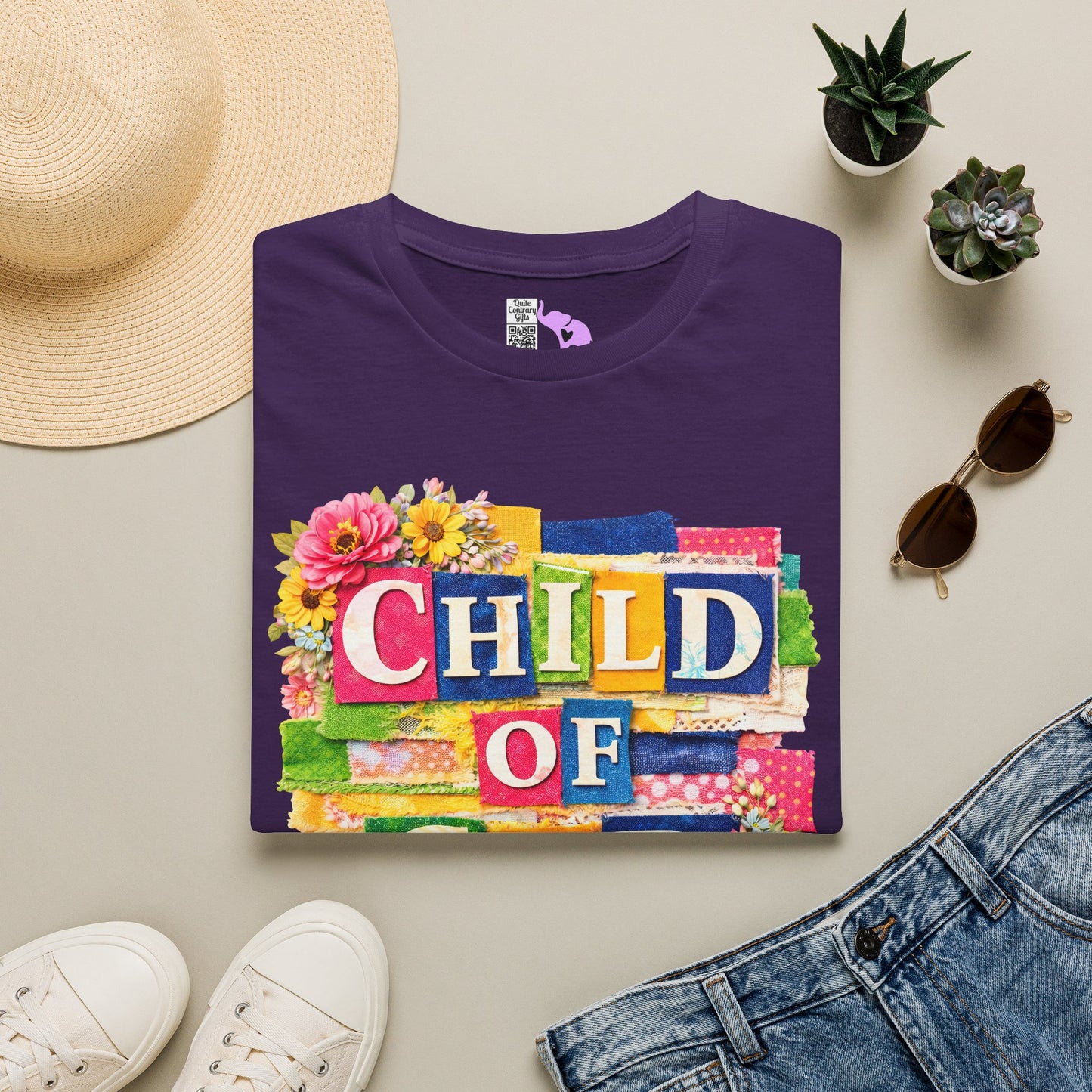 Child of God (Lace Collage) Adult T-shirt