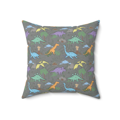 Prehistoric Playtime Throw Pillow