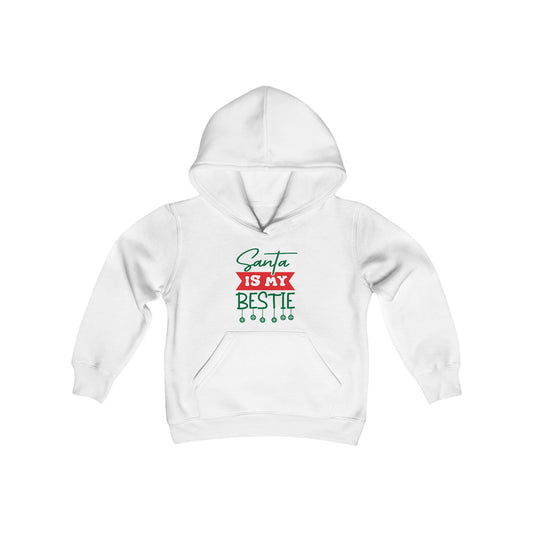 Santa Is My Bestie Youth Hoodie