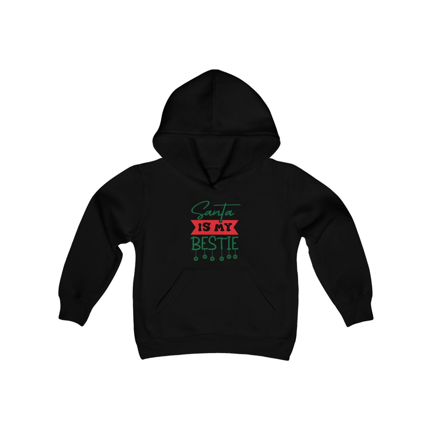 Santa Is My Bestie Youth Hoodie