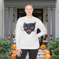 Black Cat Face Adult Long Sleeve Tee
