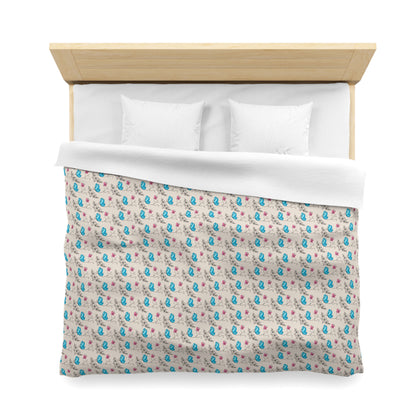 Butterfly Doodles Microfiber Duvet Cover