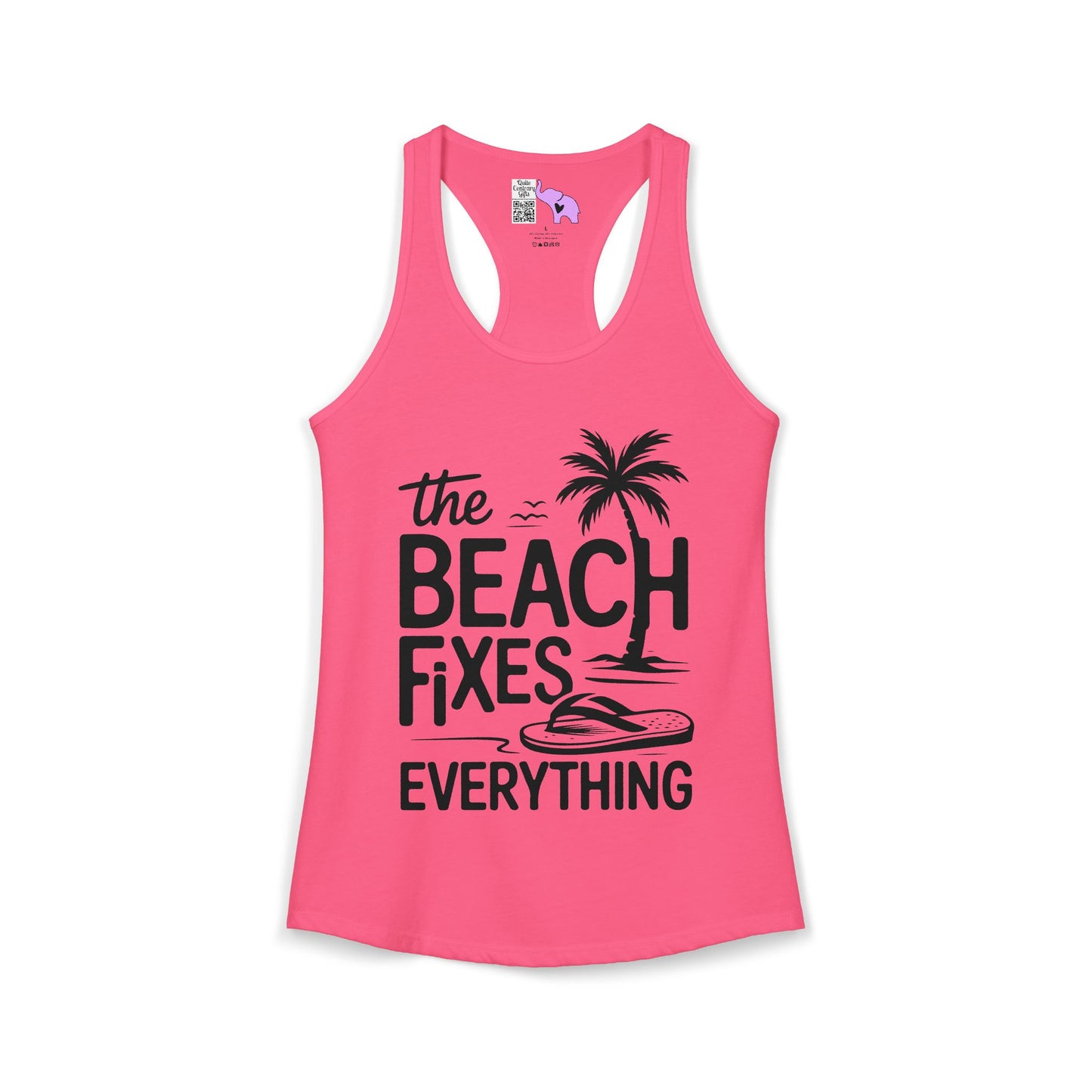 The Beach Fixes Everything Women's Ideal Racerback Tank