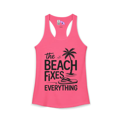 The Beach Fixes Everything Women's Ideal Racerback Tank
