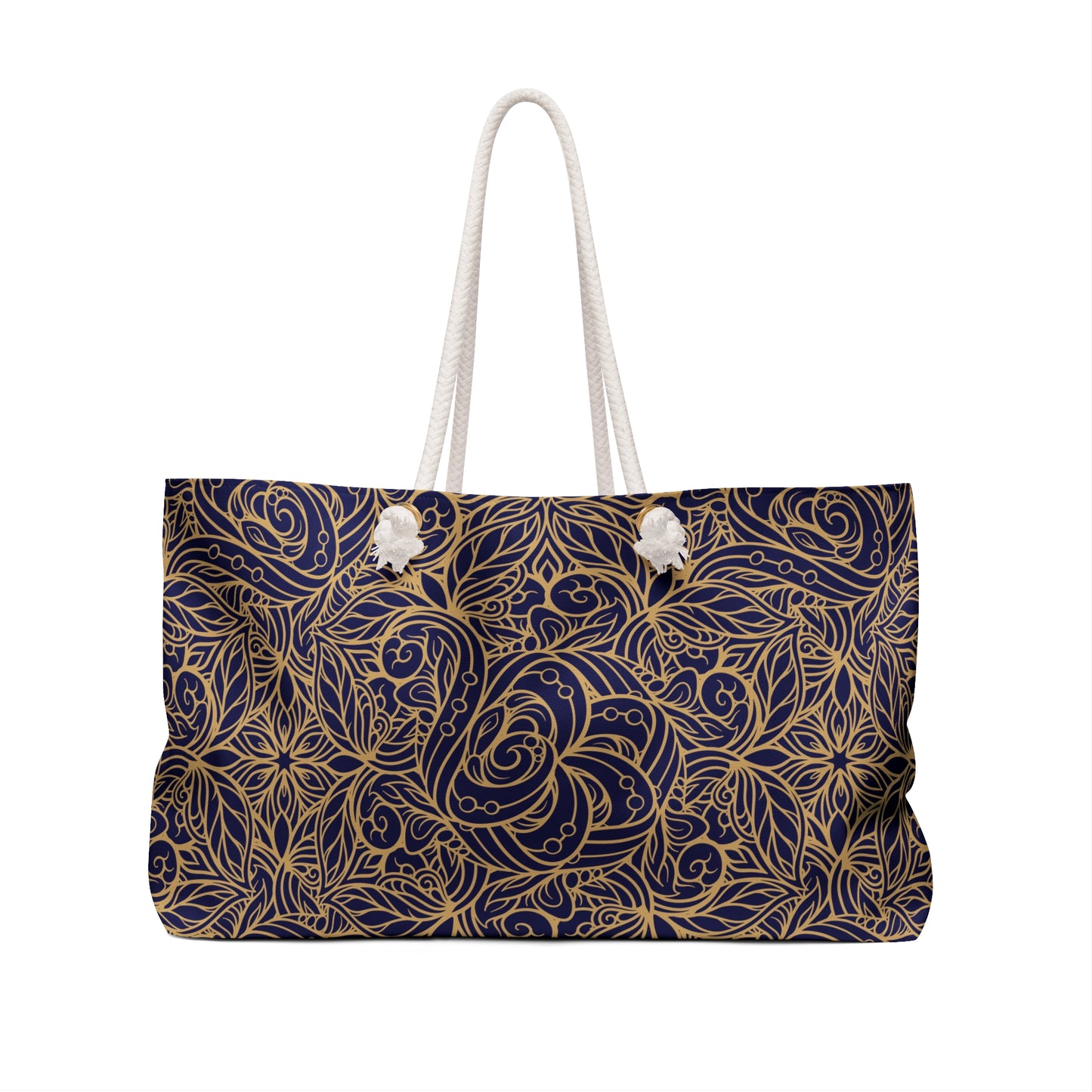 Golden Midnight Radiance Mandala Weekender Bag