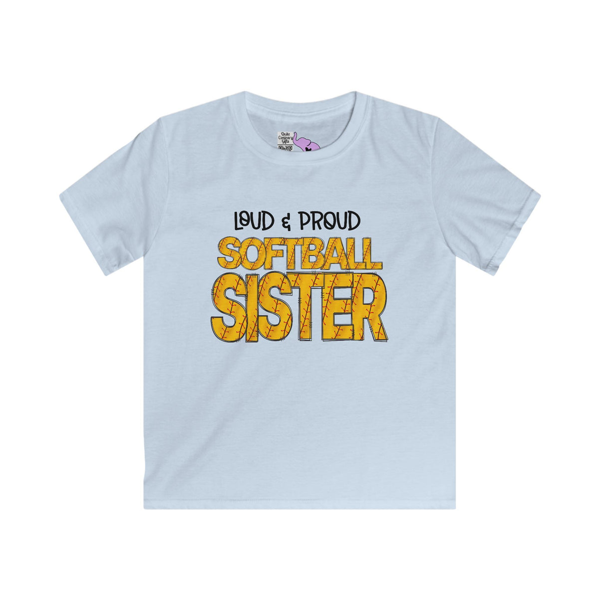 ""Loud & Proud Softball Sister Youth Softstyle Tee