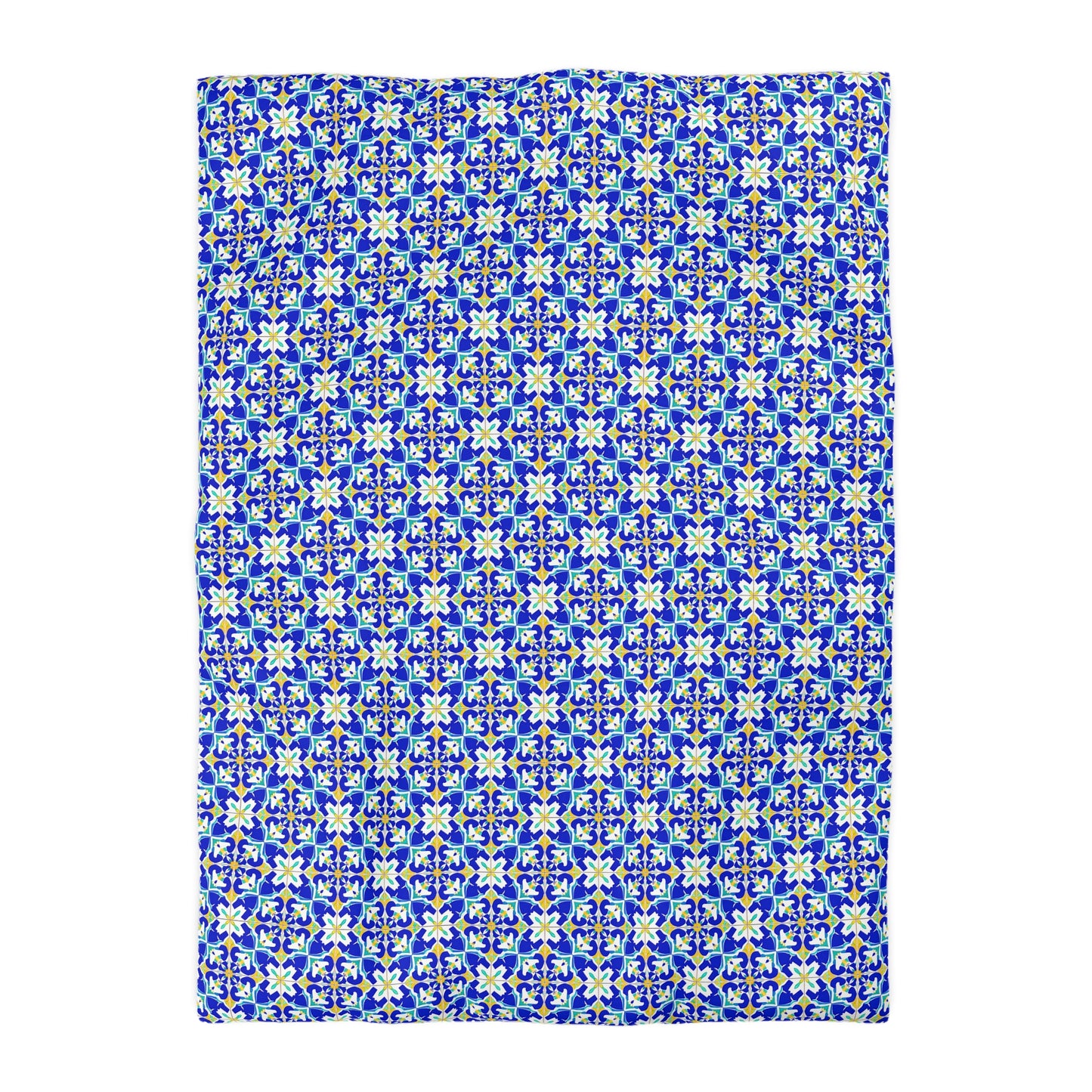 Blue Horizon Mosaic Microfiber Duvet Cover