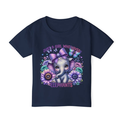 Just A Girl Who Loves Elephants Heavy Cotton™ Toddler T-shirt