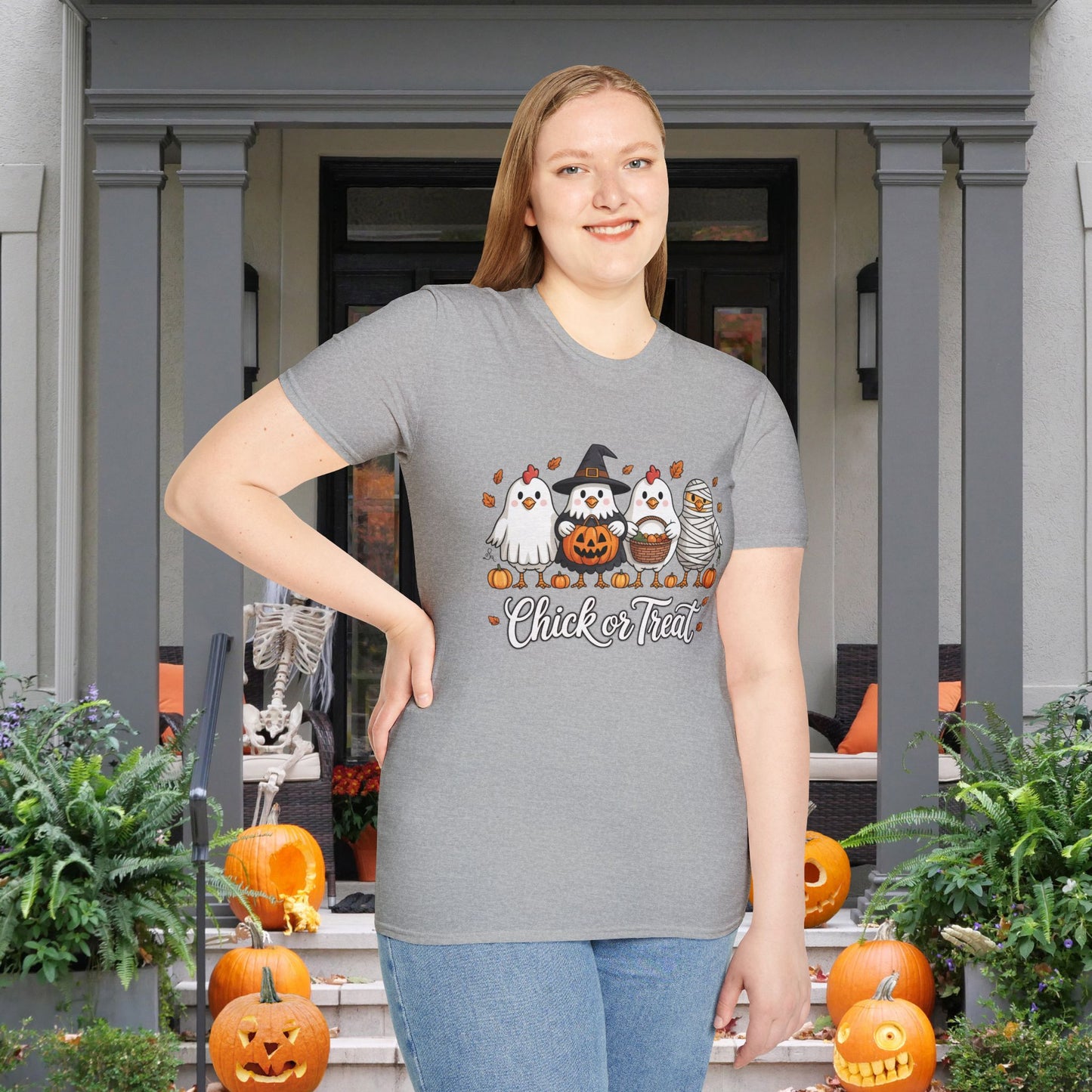 Chick or Treat Adult T-shirt