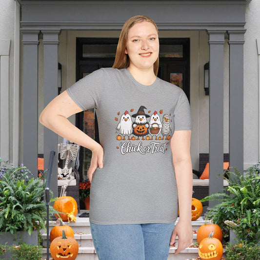 Chick or Treat Adult T-shirt