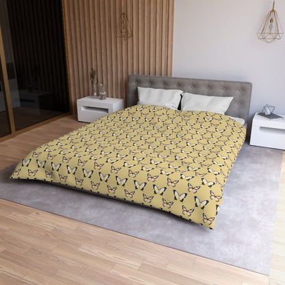Golden Flutter Microfiber Duvet Cover