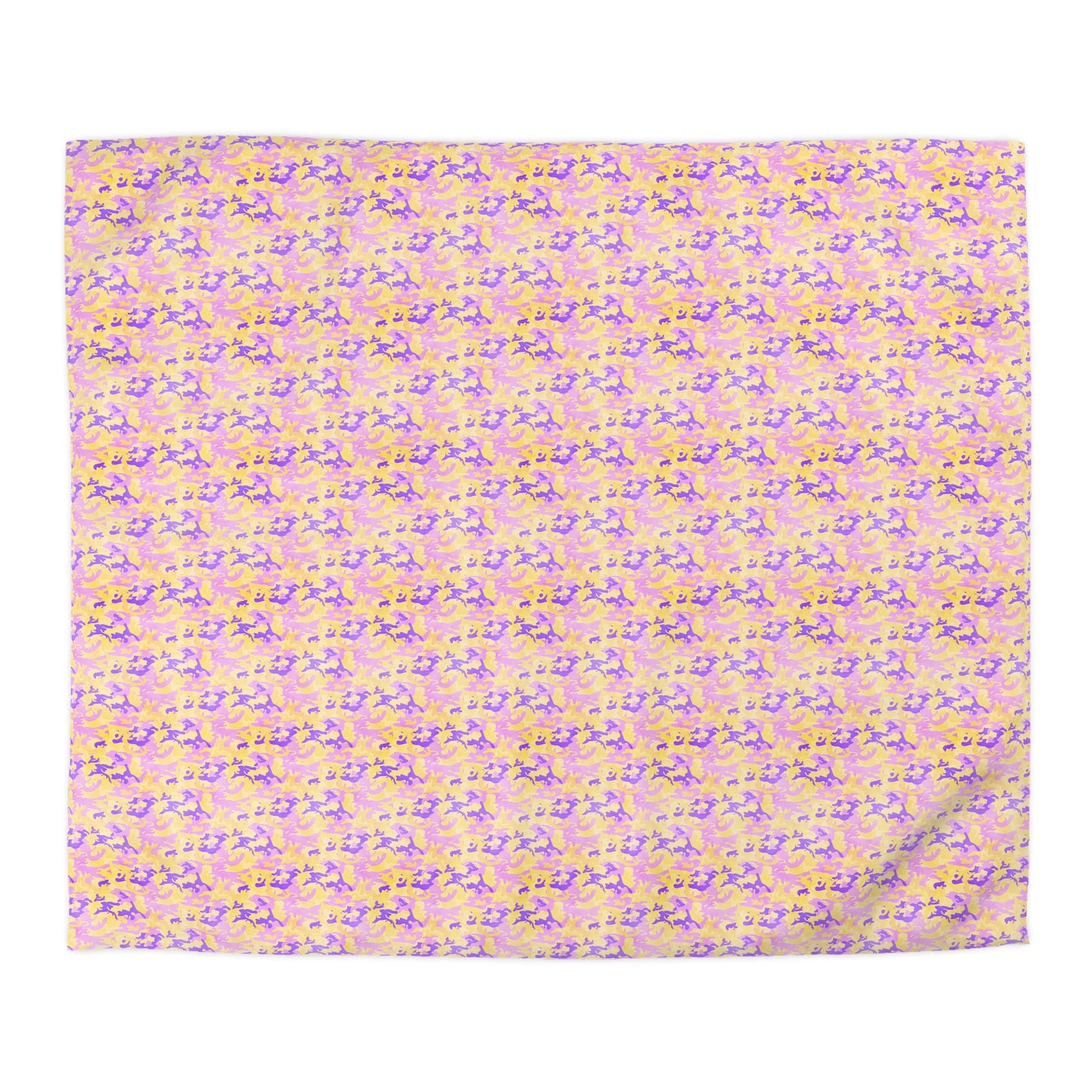 Peach Sorbet Camo Duvet Bedding Set