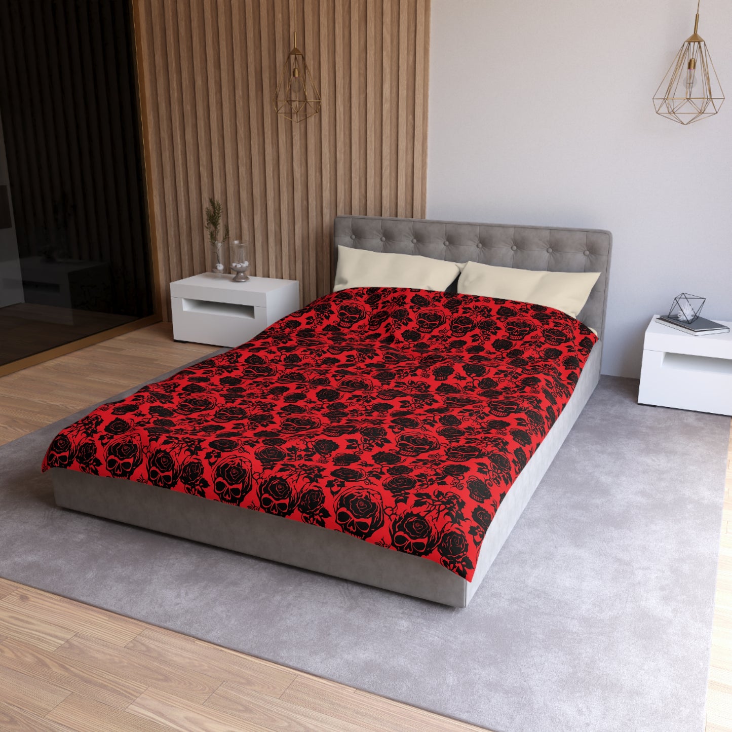 Crimson Masquerade Microfiber Duvet Cover