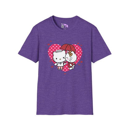 Valentines Hello Kitty Couple Adult T-shirt