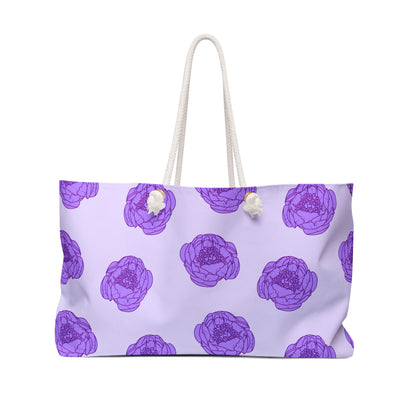 Lilac Mist Peonies Weekender Bag