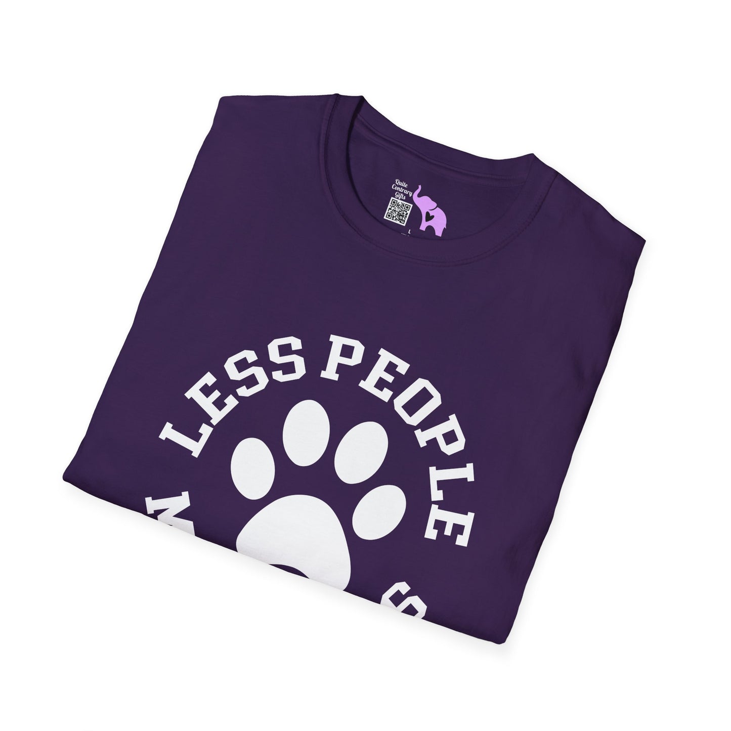 Less People More Dogs Adult T-shirt