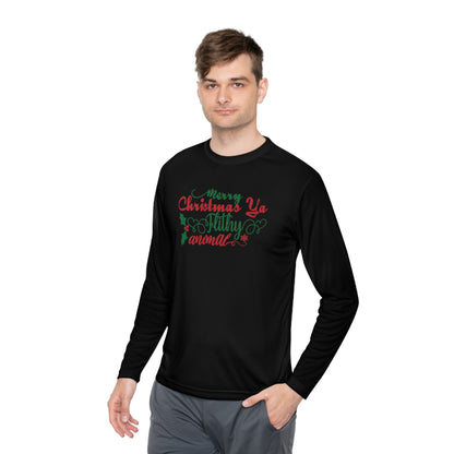 Merry Christmas Ya Filthy Animal Adult Long Sleeve Tee