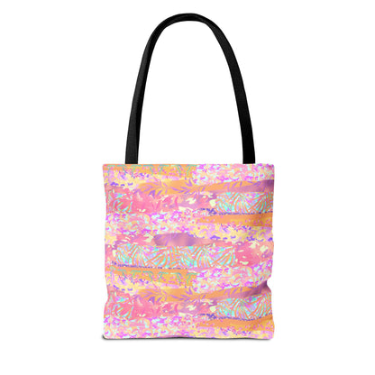 Wild Tropic Collage Canvas Tote Bag