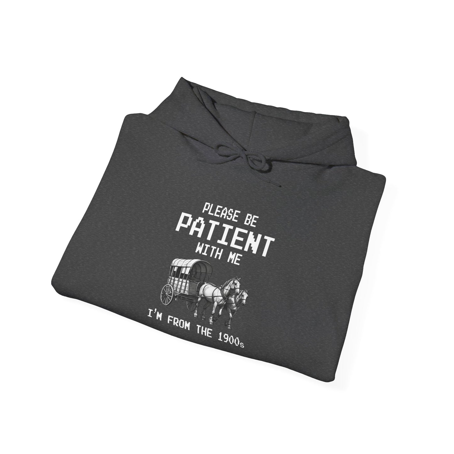 Please Be Patient With Me (Carriage) Heavy Blend™ Hooded Sweatshirt