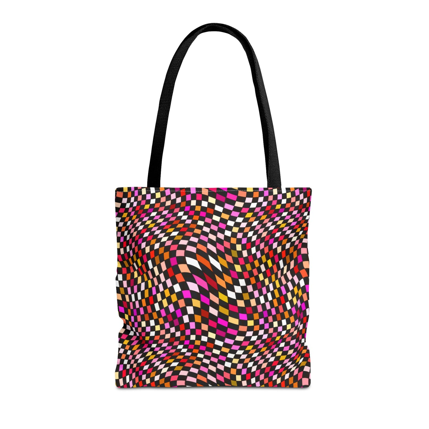 Warped Red Checkered Canvas Tote Bag