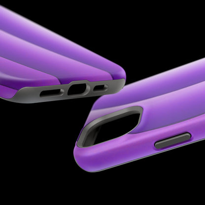 Purple Gradient Stripes MagSafe® Compatible Tough Case for iPhone