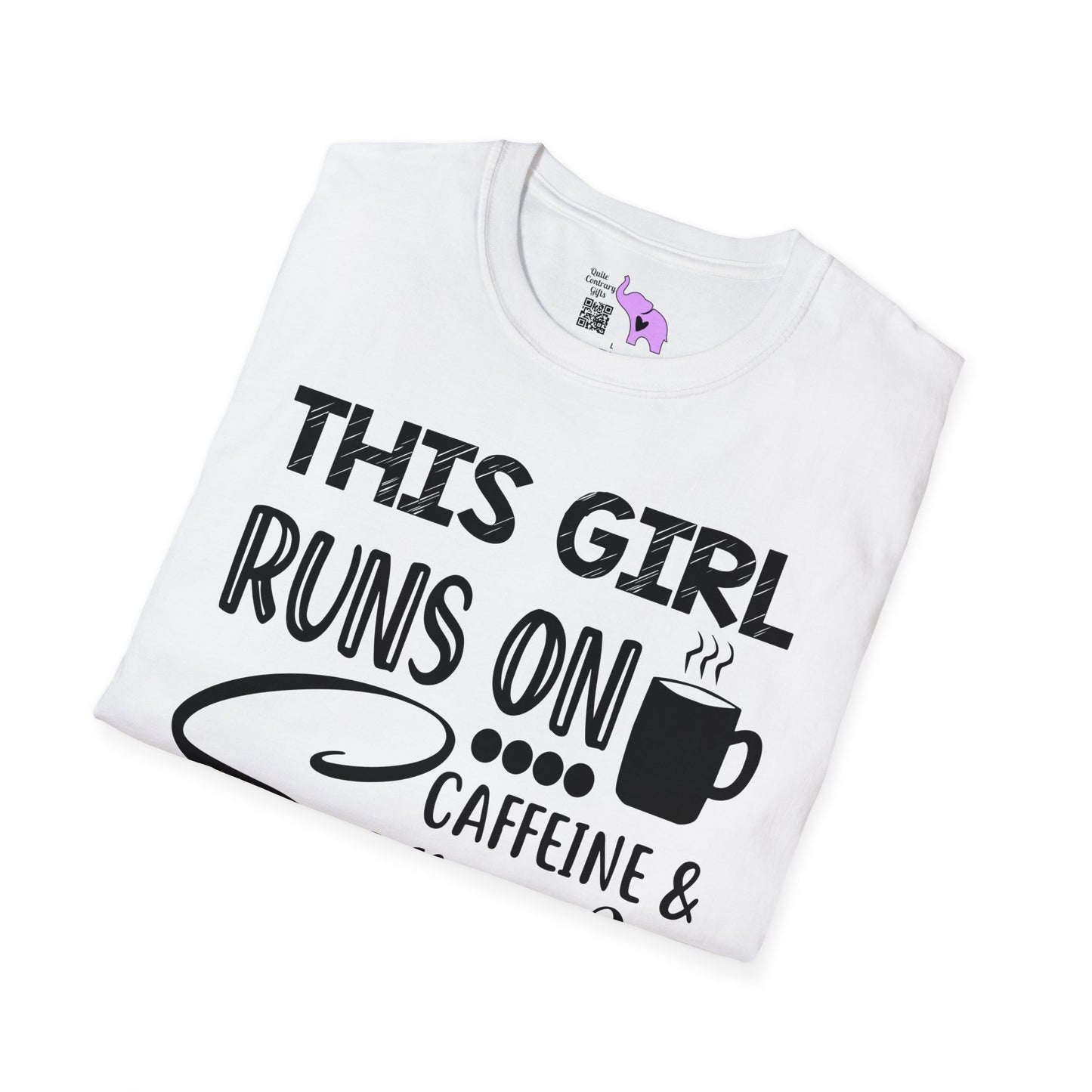 This Girl Runs On Coffee And Sarcasm T-shirt