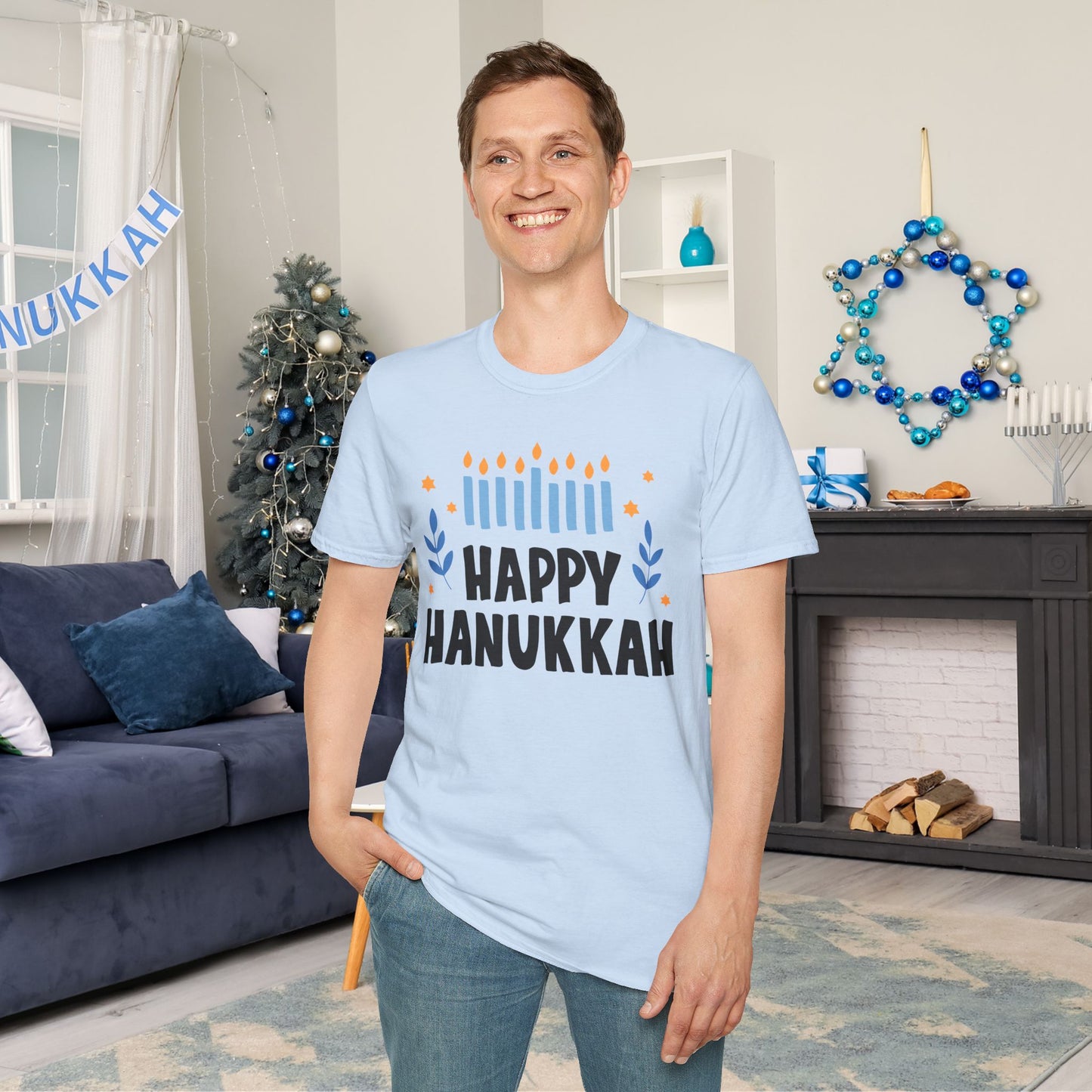 Happy Hanukkah 5 Adult T-shirt