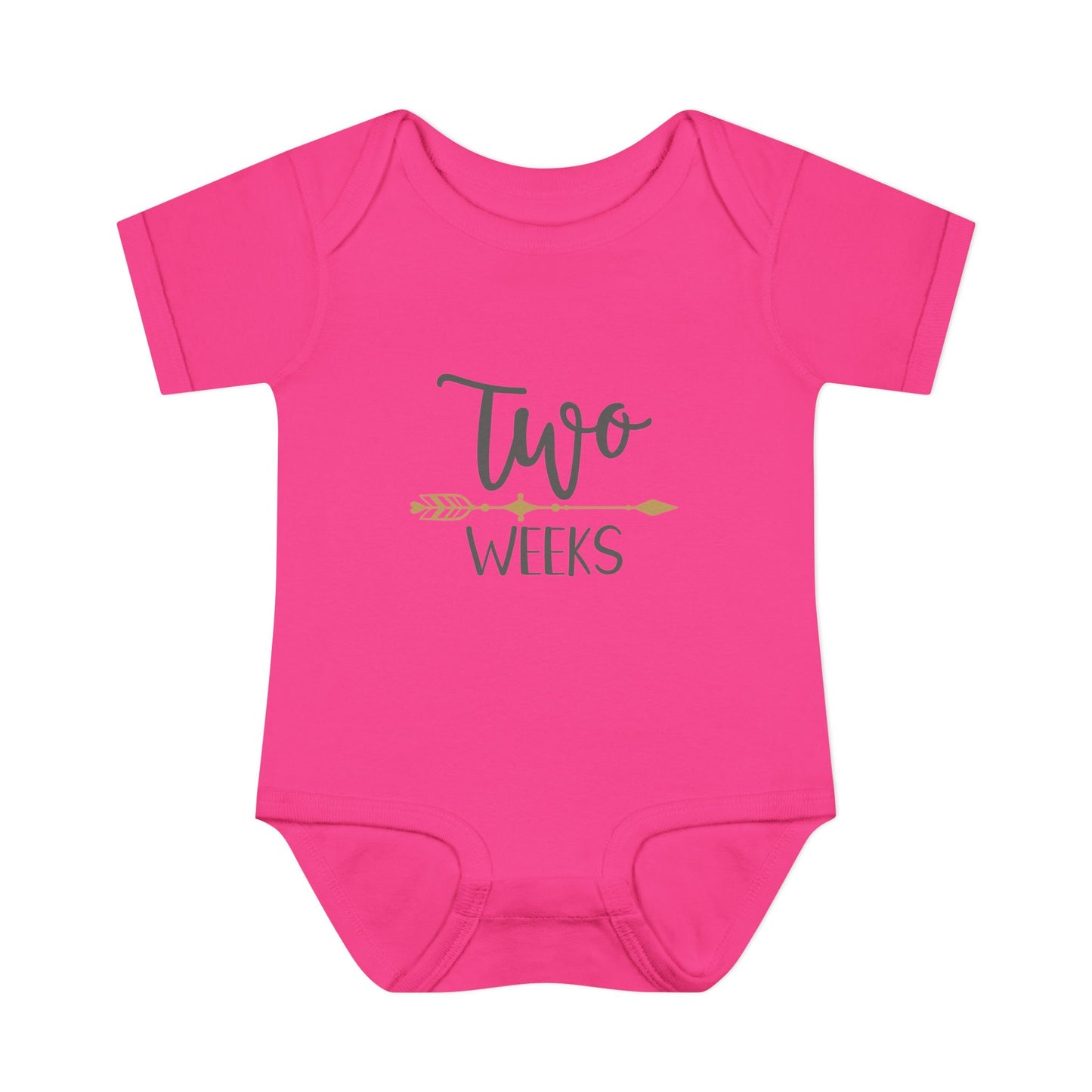 Golden Arrow Milestone Baby Bodysuit-Two Weeks