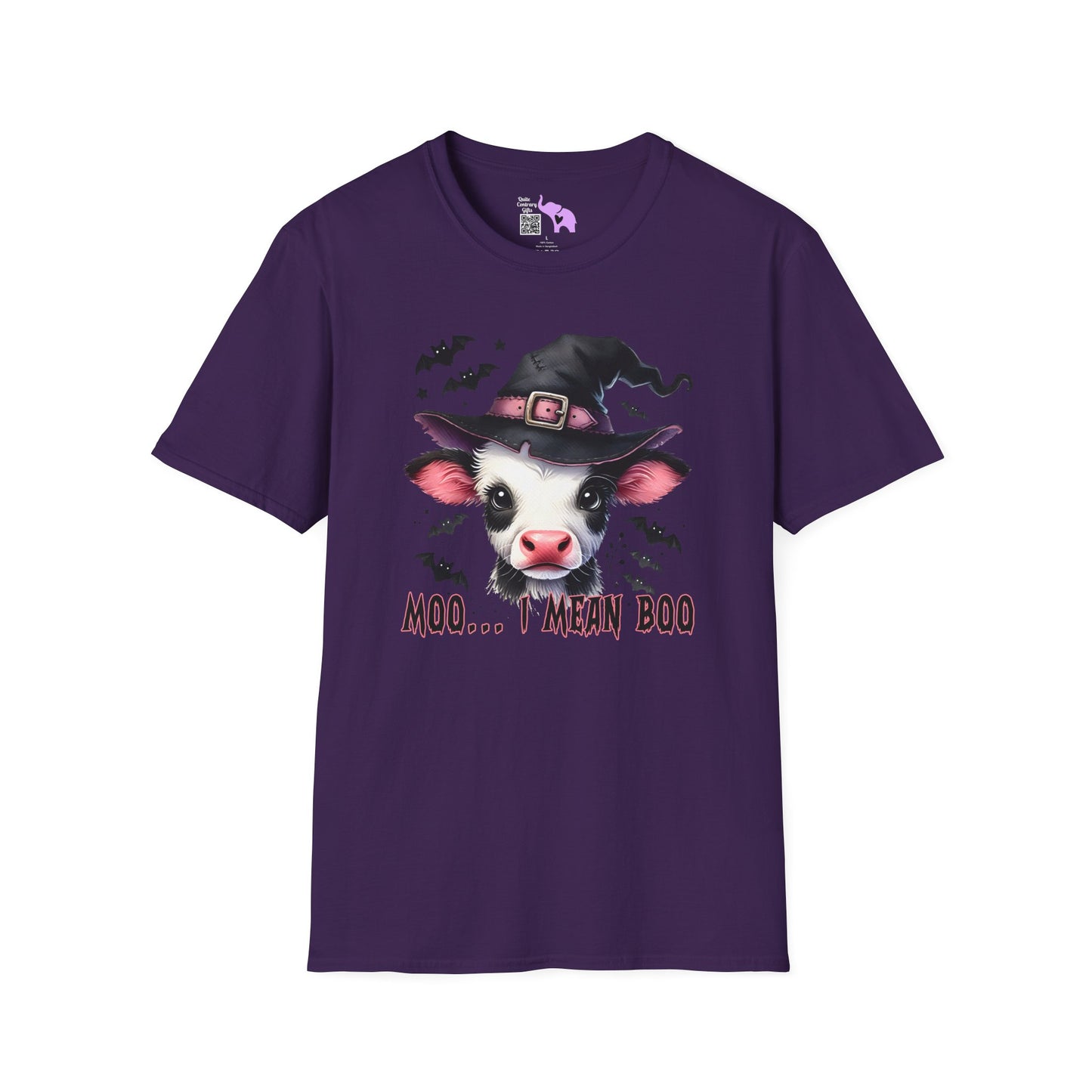 Moo...I Mean Boo Baby Cow Adult T-shirt