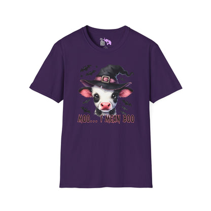 Moo...I Mean Boo Baby Cow Adult T-shirt
