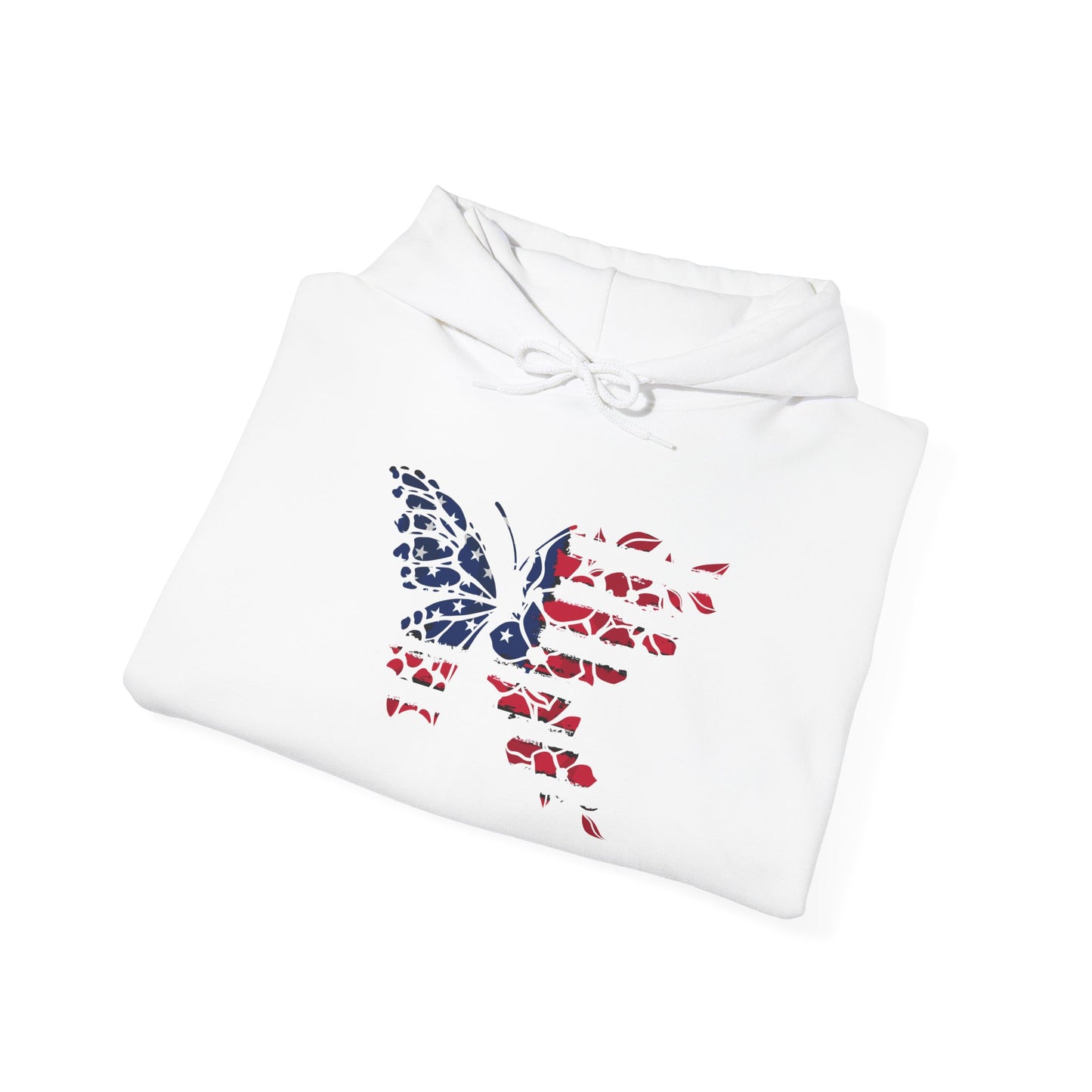 American Flag Butterfly Heavy Blend™ Hooded Sweatshirt