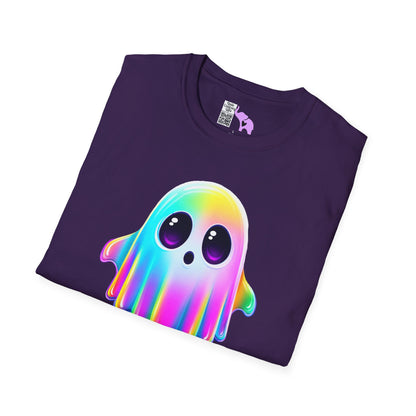 Neon Ghostly Boo Adult T-shirt