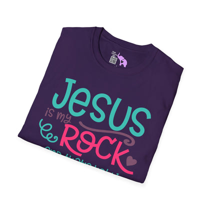 Jesus Is My Rock & That's How I Roll Adult T-shirt