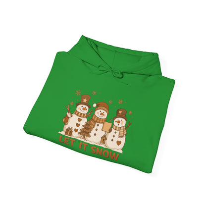 Let It Snow (Snowmen Trio) Adult Heavy Blend™ Hoodie