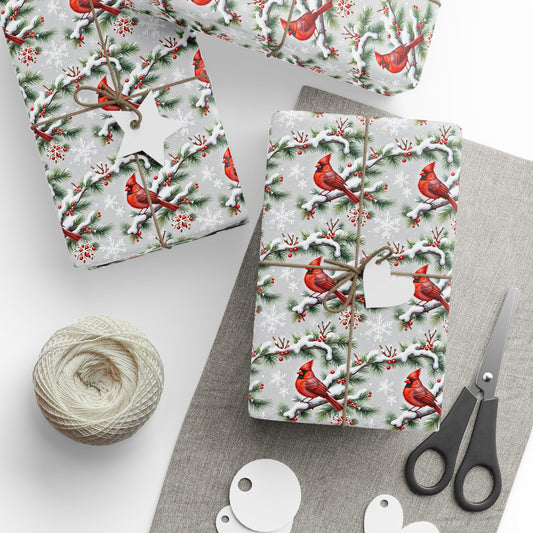 Cardinals of Christmas Morning Wrapping Paper