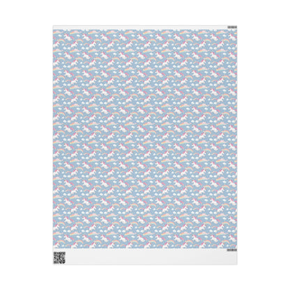 Snuggle Sky Unicorns Wrapping Paper