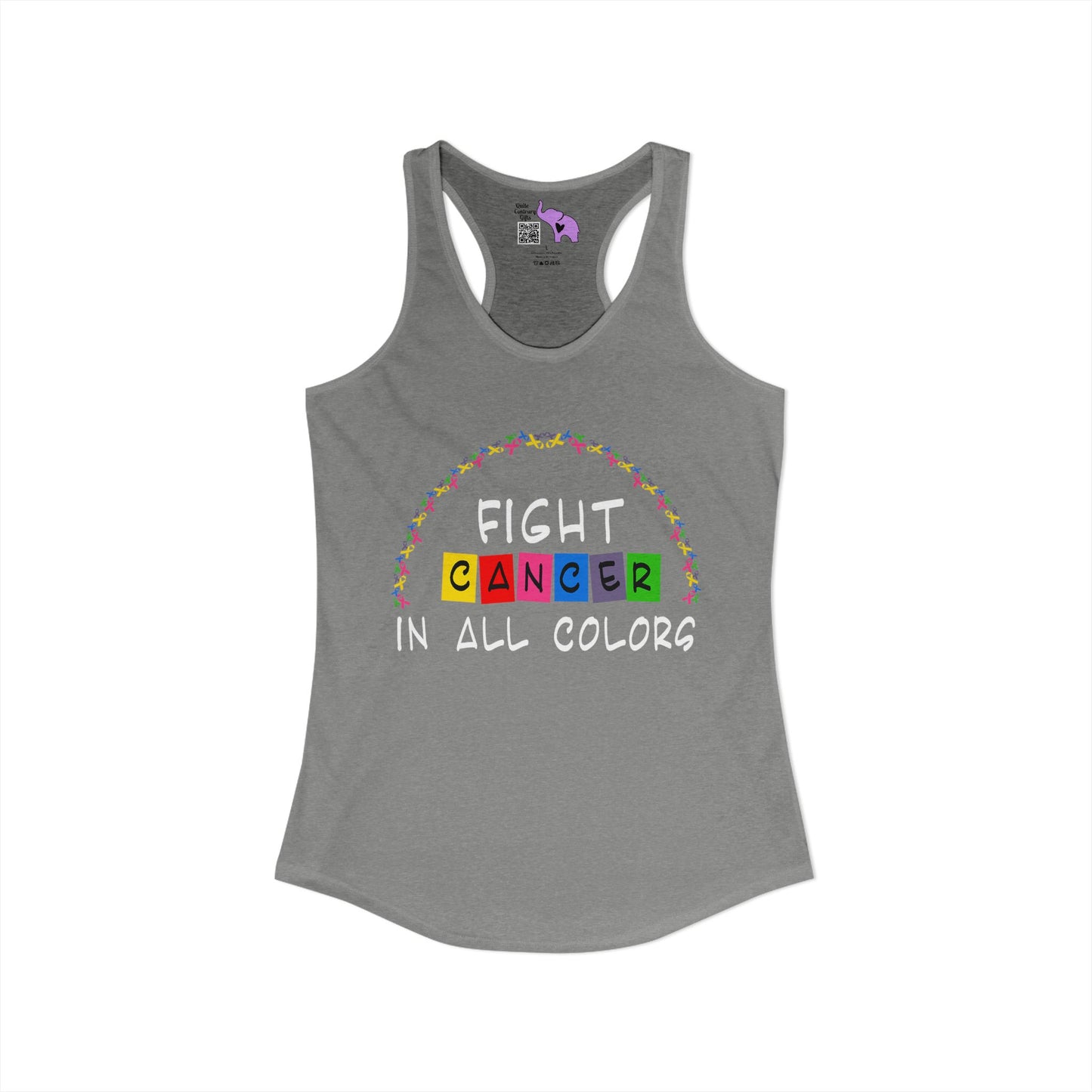 Fight Cancer In All Colors 11 Women's Ideal Racerback Tank
