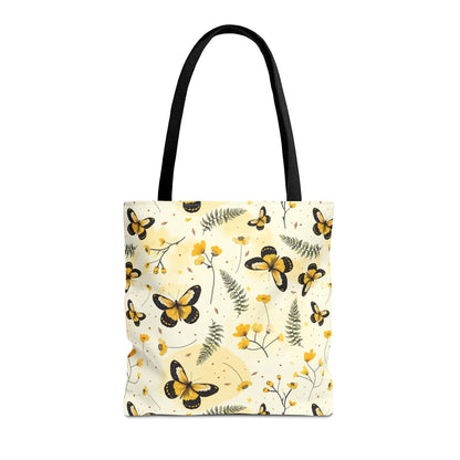 Sunlit Butterfly Bloom Canvas Tote Bag