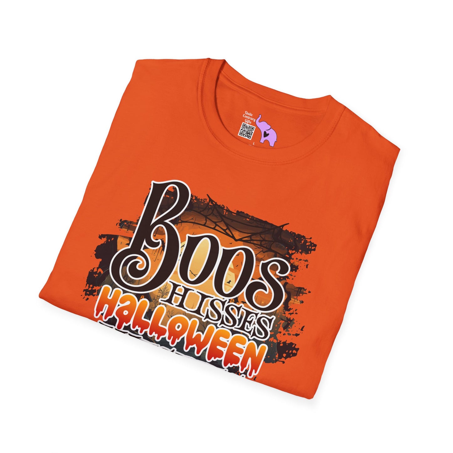 Boos Hisses Halloween Wishes Adult T-shirt