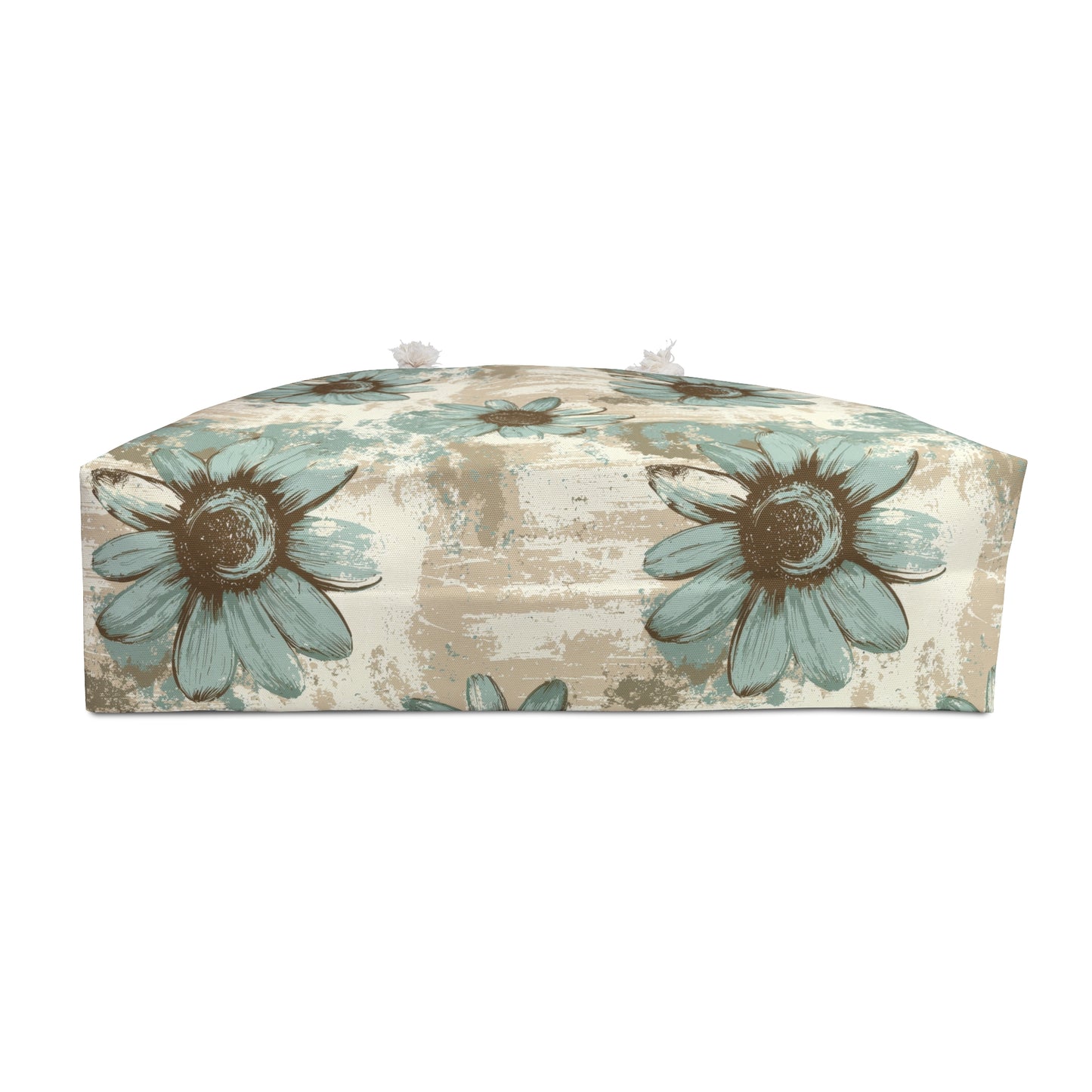 Rustic Teal Daisy Weekender Bag